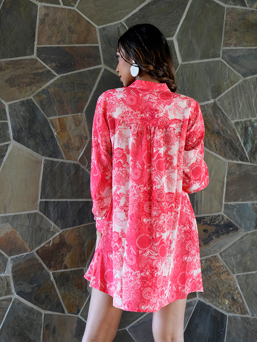 Sunset Harmony Shirt Dress