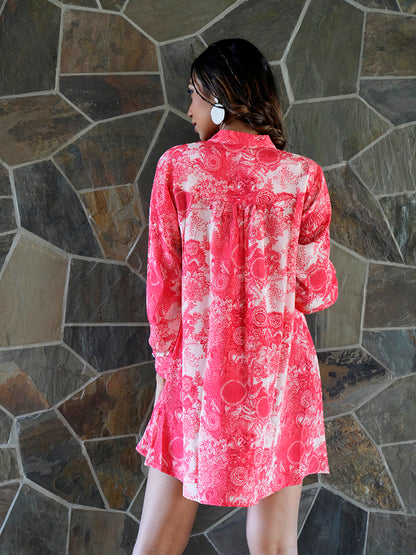 Sunset Harmony Shirt Dress