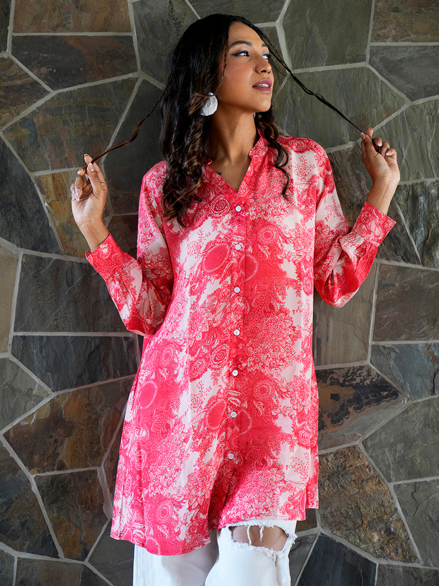Sunset Harmony Shirt Dress
