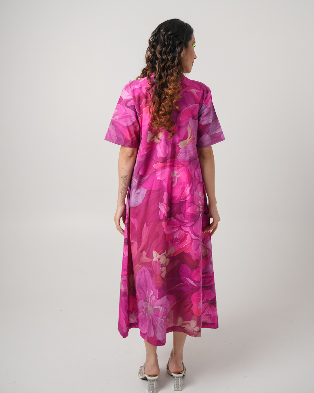 Violet Pintucks Cotton Dress