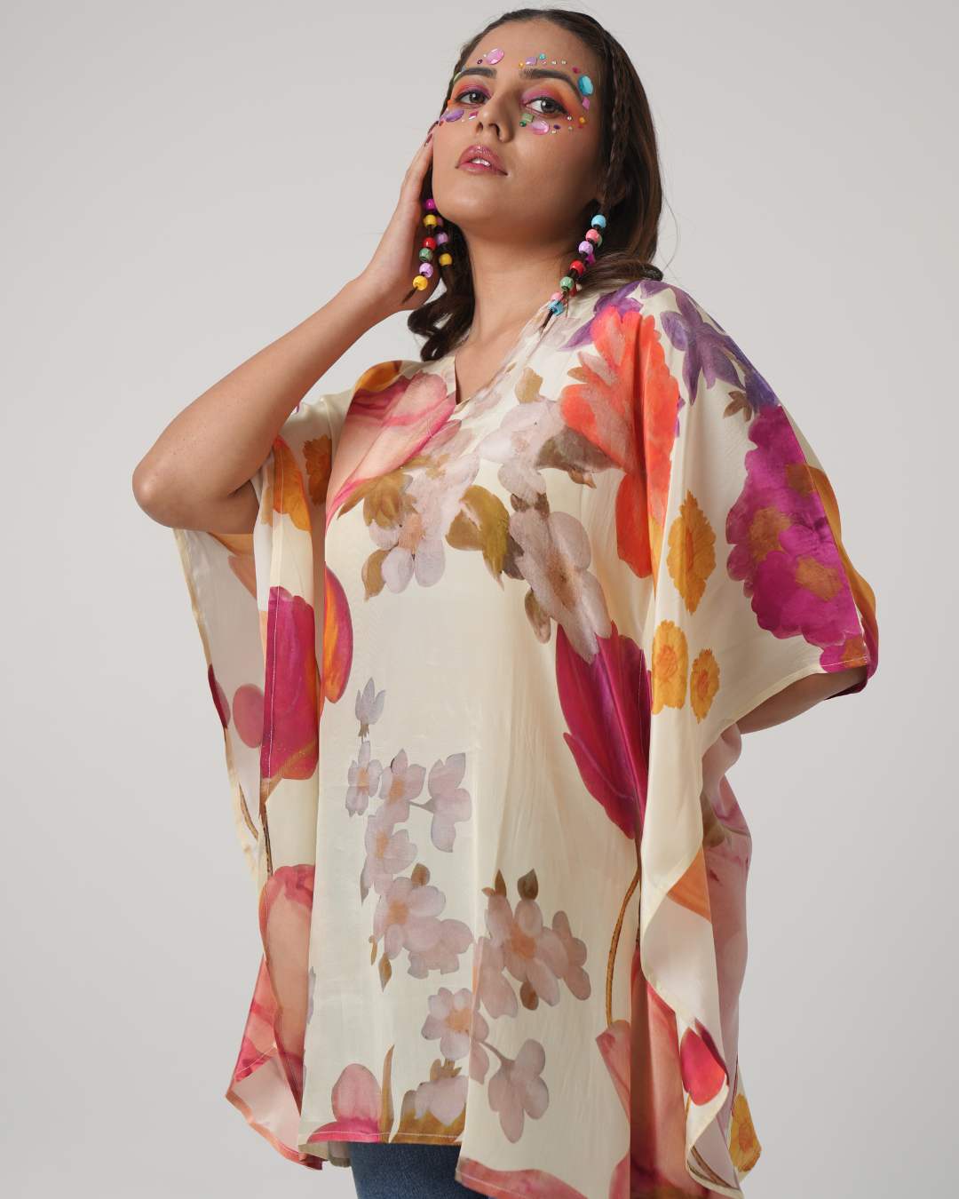 Whispering Petals Kaftan Top