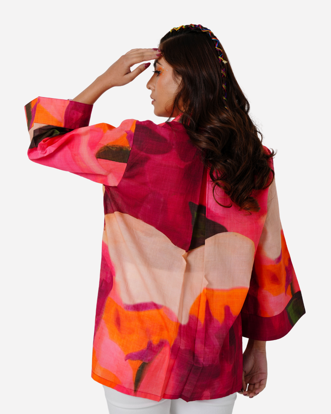 Cherry Hued Cotton Shirt