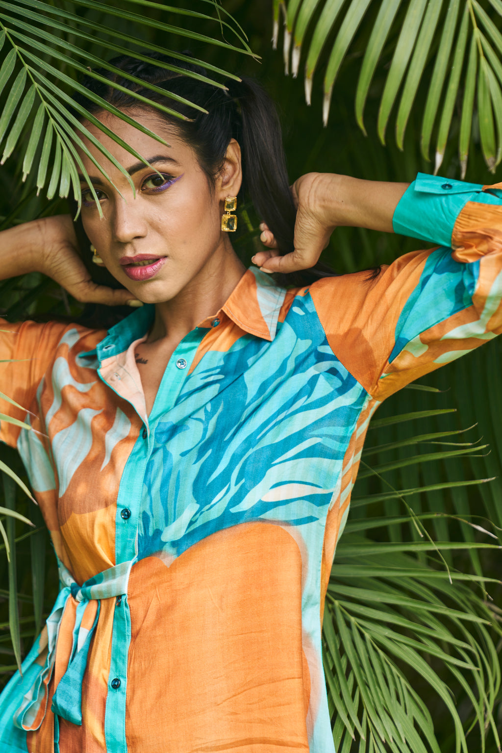 GeoAbstract Harmony: Abstract Top & Geometric Pant Co-ord Set