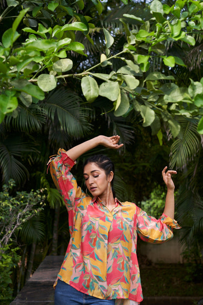 Breeze Muslin Mustard Top