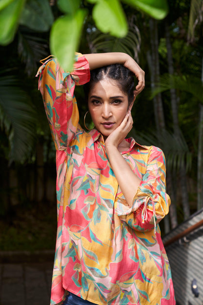 Breeze Muslin Mustard Top