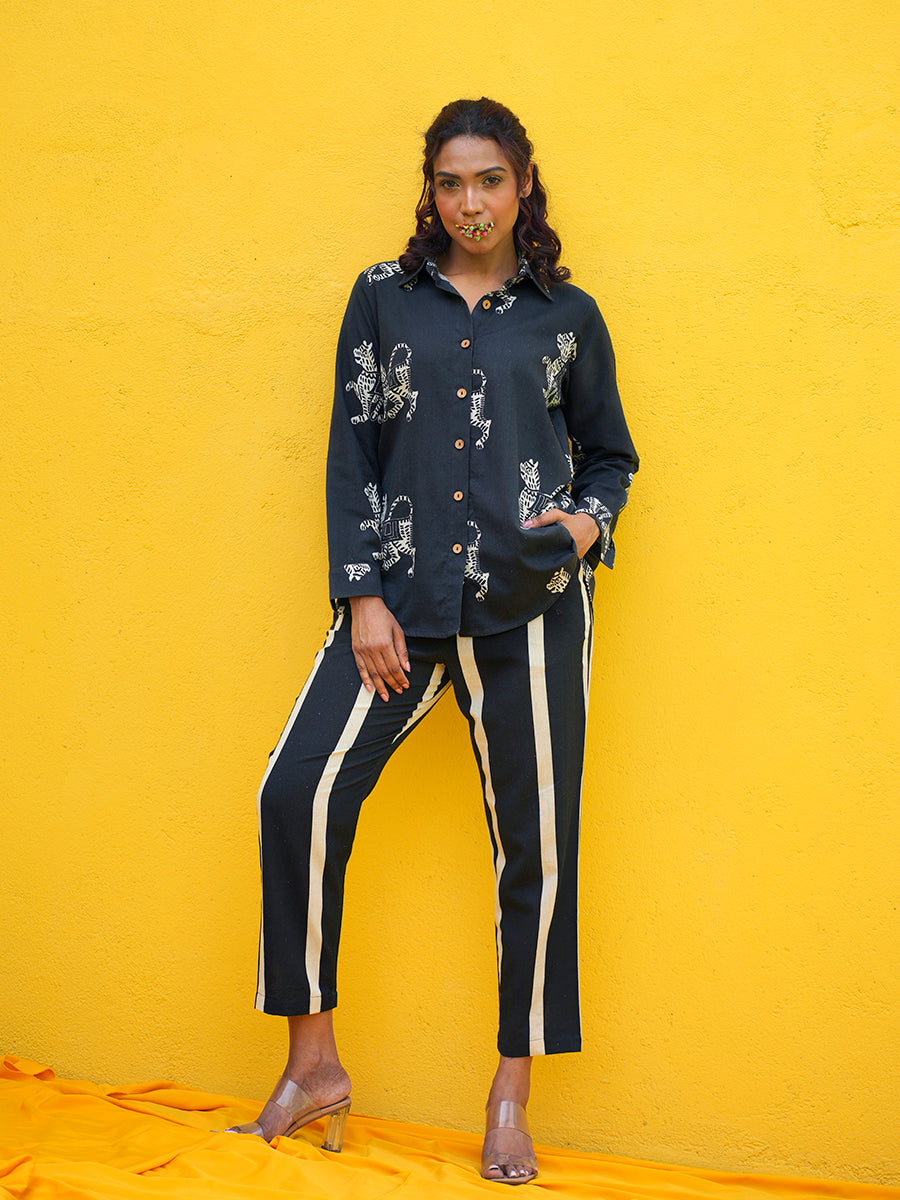 Tiger Printed Cotton Co-Ord Set