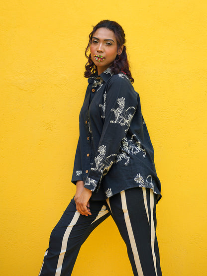 Tiger Printed Cotton Co-Ord Set