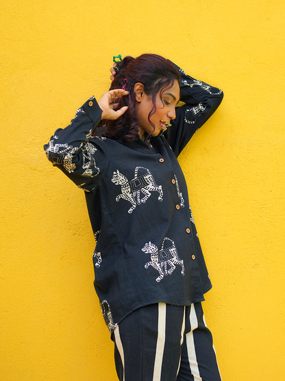 Tiger Printed Cotton Co-Ord Set