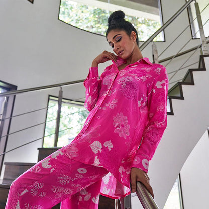 Pink Crepe Co-ord Set