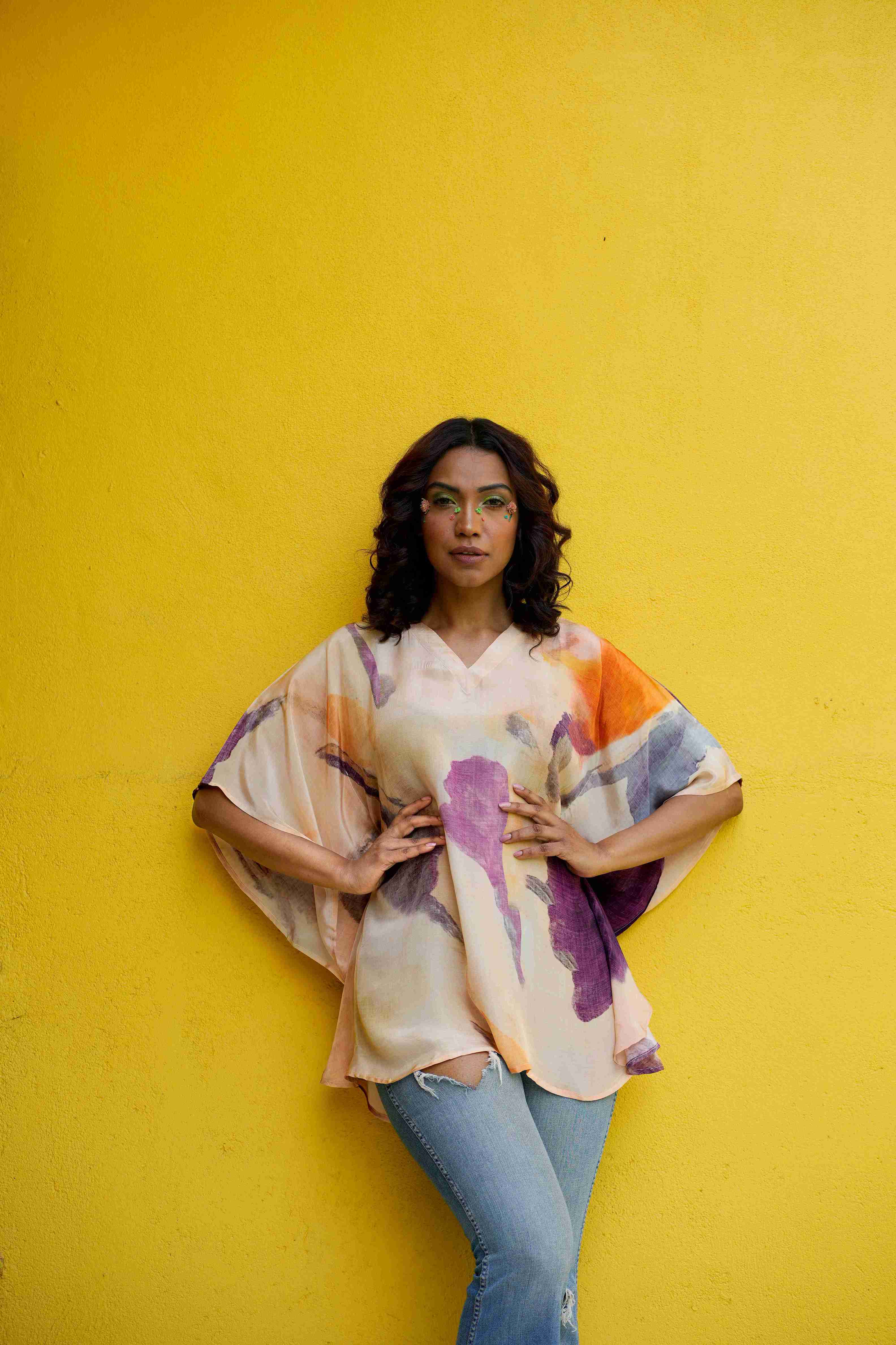 Lily Crepe Kaftan Top