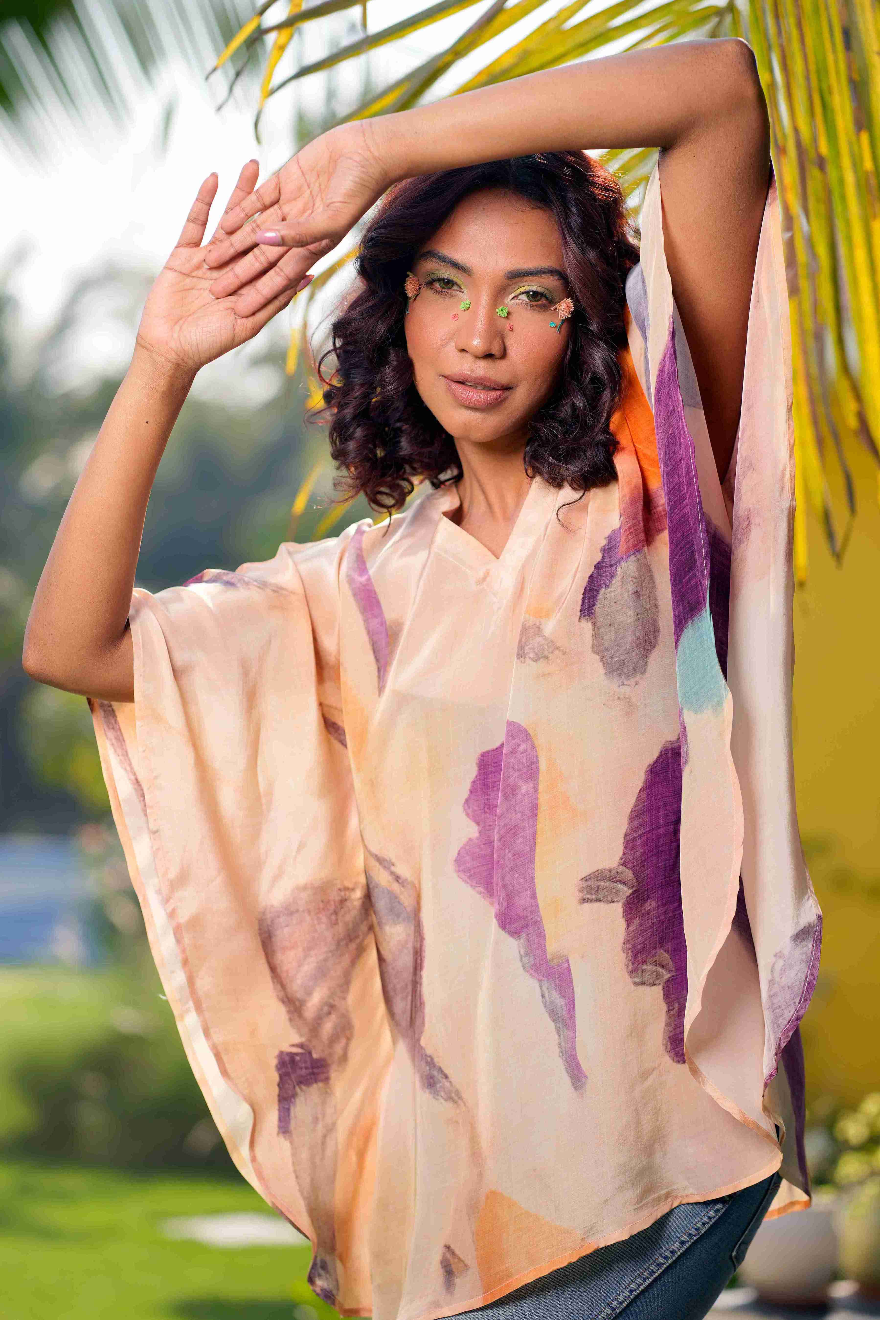 Lily Crepe Kaftan Top