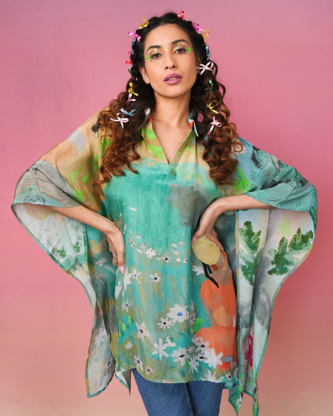 Matilda Crepe Kaftan Top