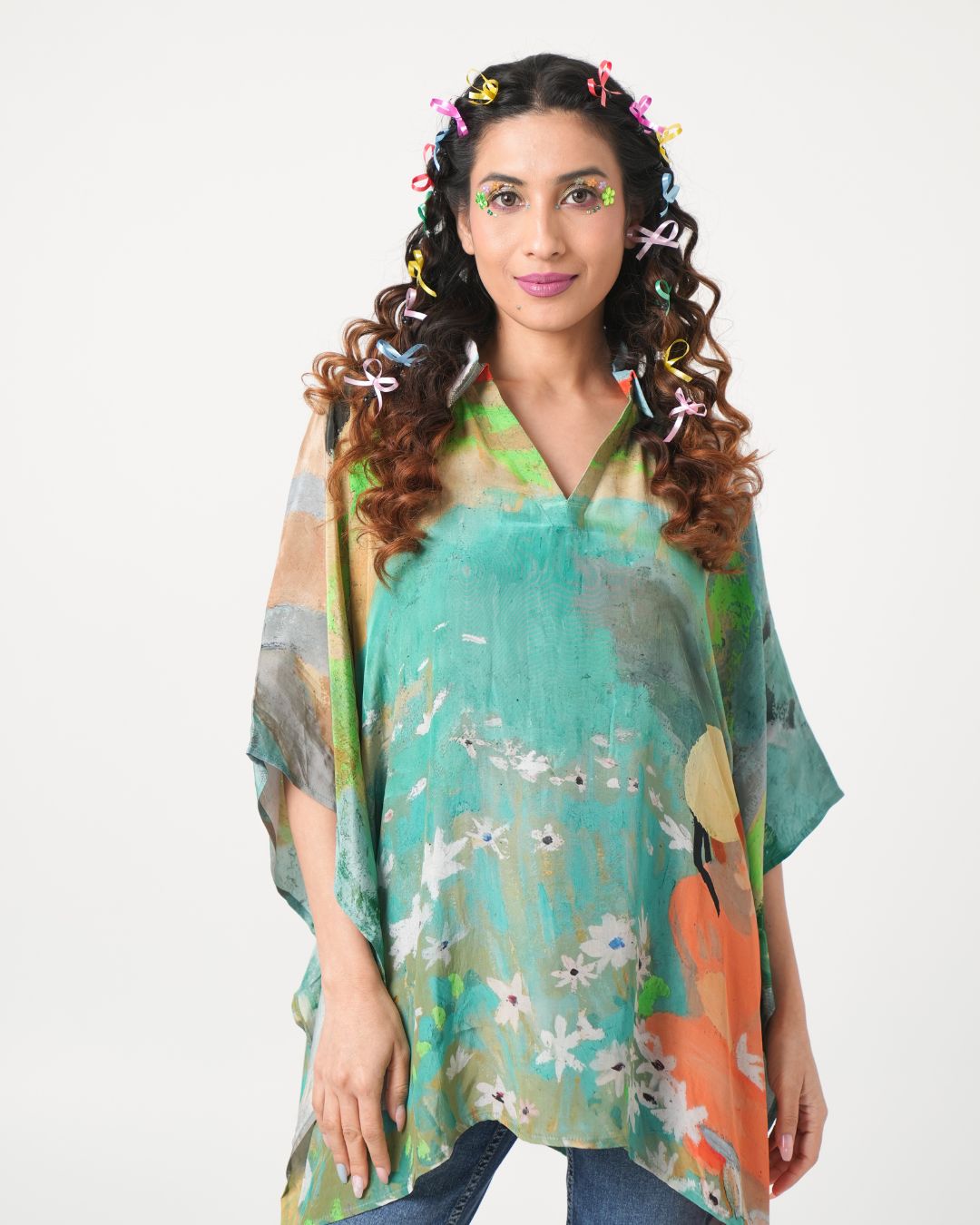 Matilda Crepe Kaftan Top