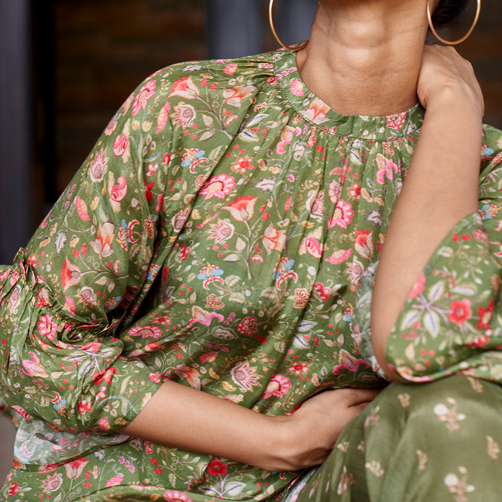 Refined Olive Green Co-ord Set