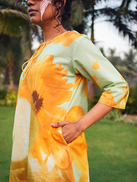 Sunshine Long Kurta Cotton Co-Ord Set