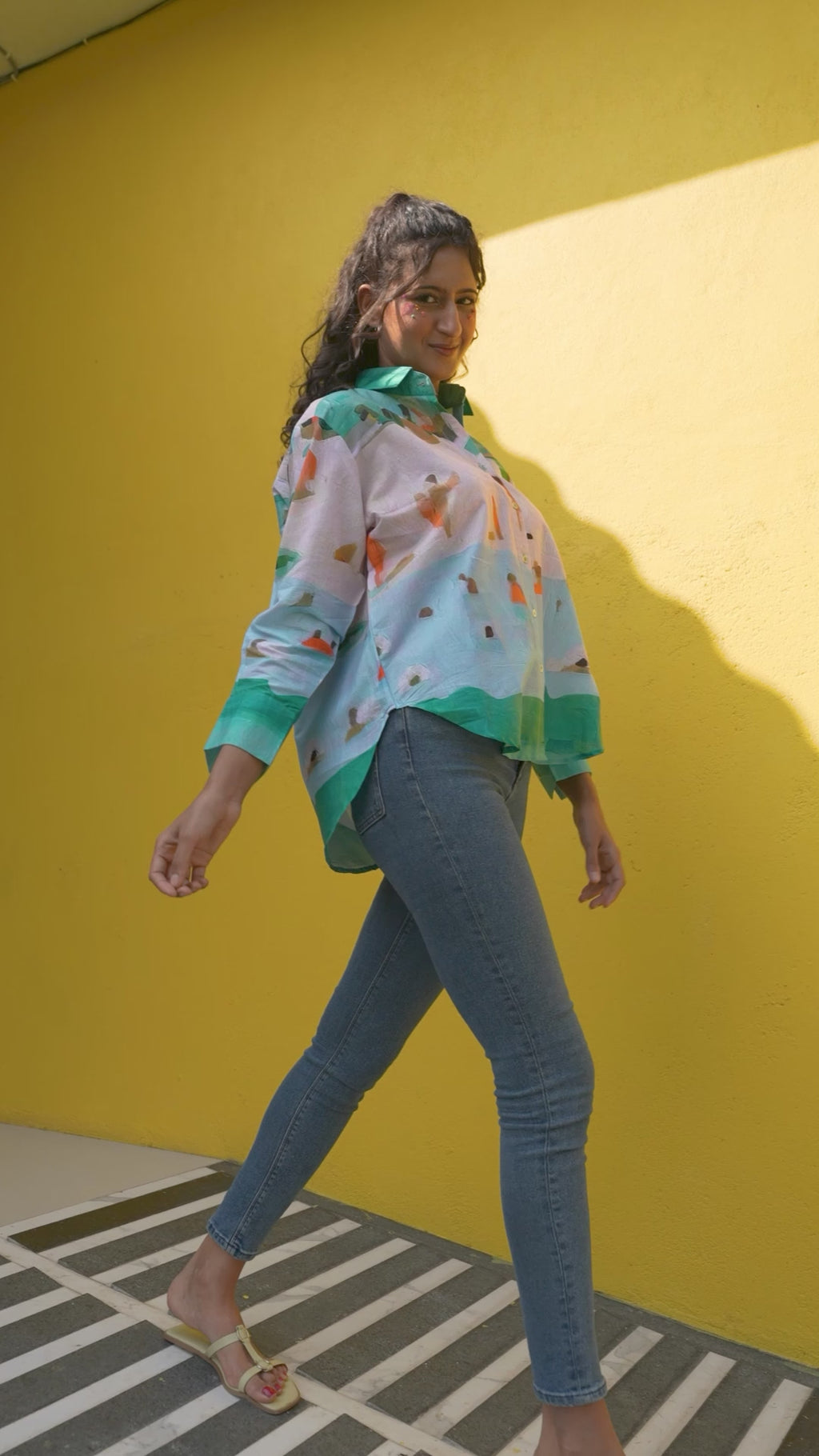 At The Beach Oversized Cotton Shirt