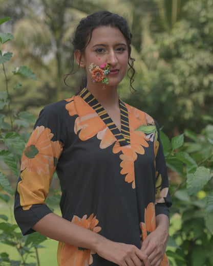 Sunflower Cotton Kurta Co-Ord Set – Perfect for Summer Outings, Festive Days & Everyday Comfort