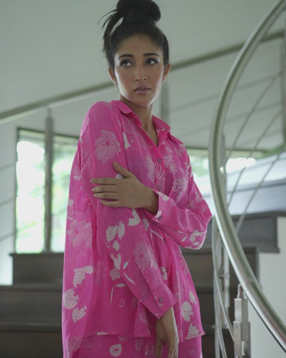 Pink Crepe Co-ord Set