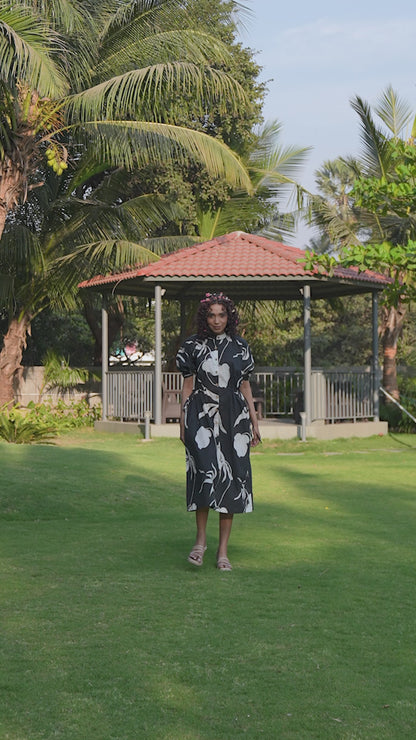 Black Ivy Cotton Tie Dress