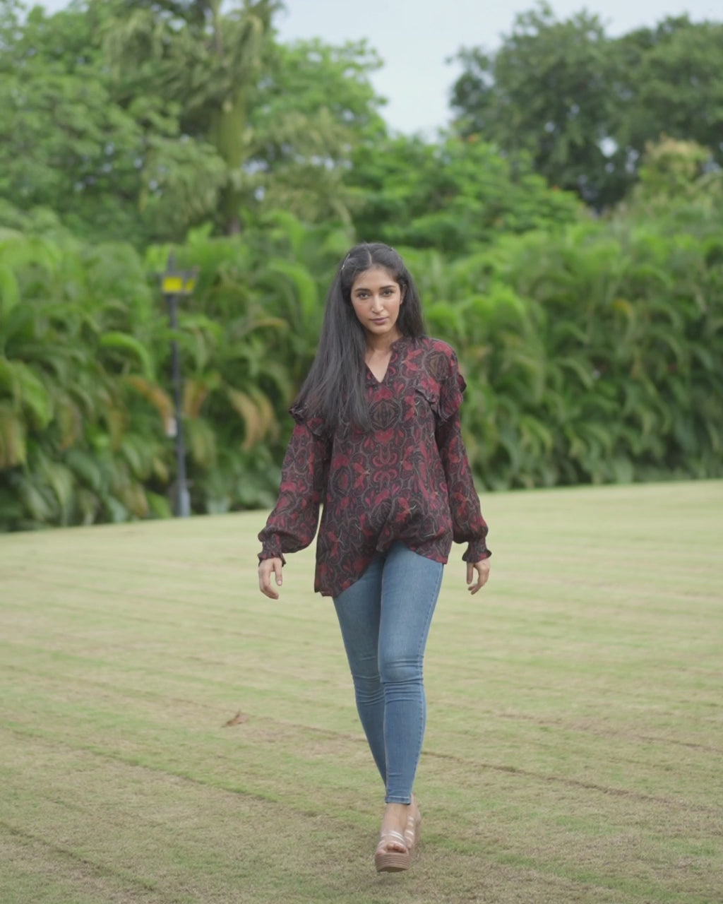 Paisley Print Chinon Top