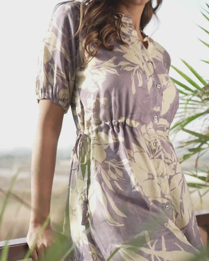 Soft Lilac Tie Dress