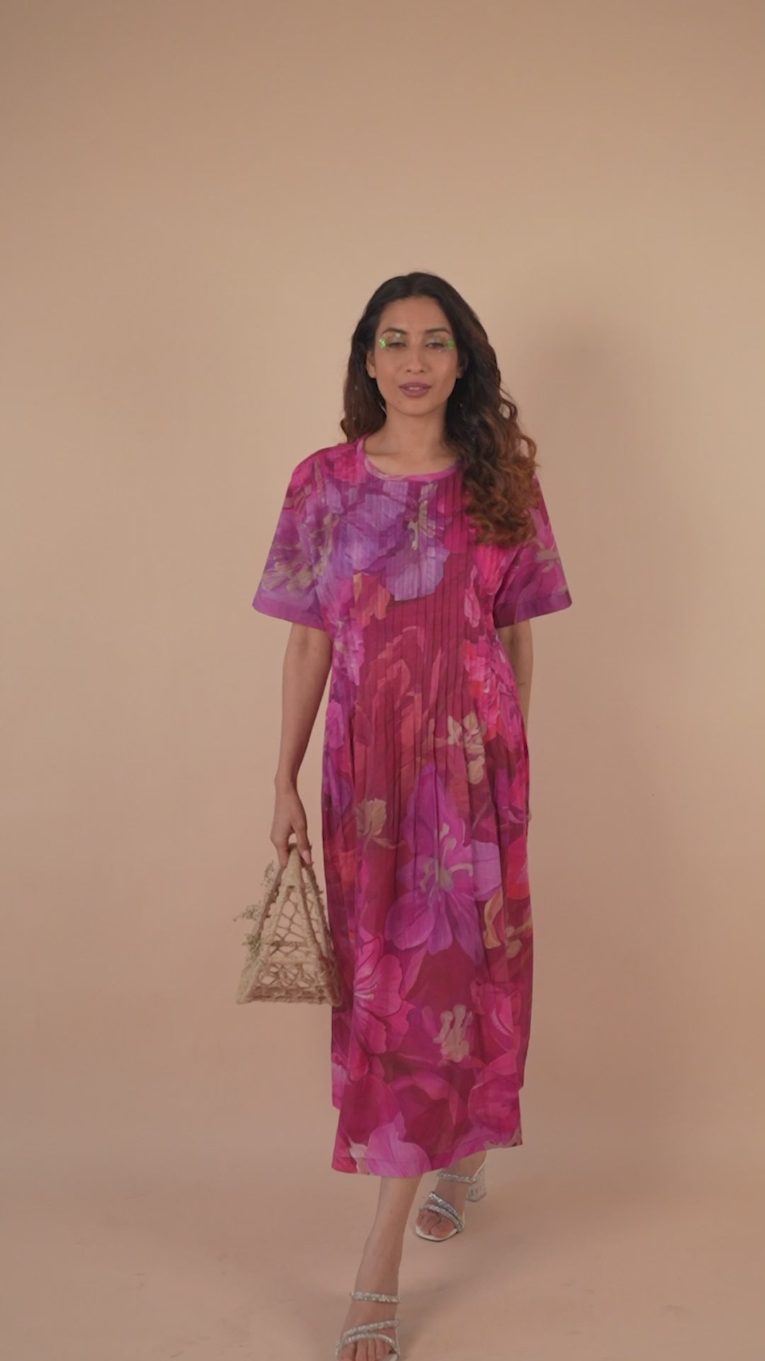 Violet Pintucks Cotton Dress