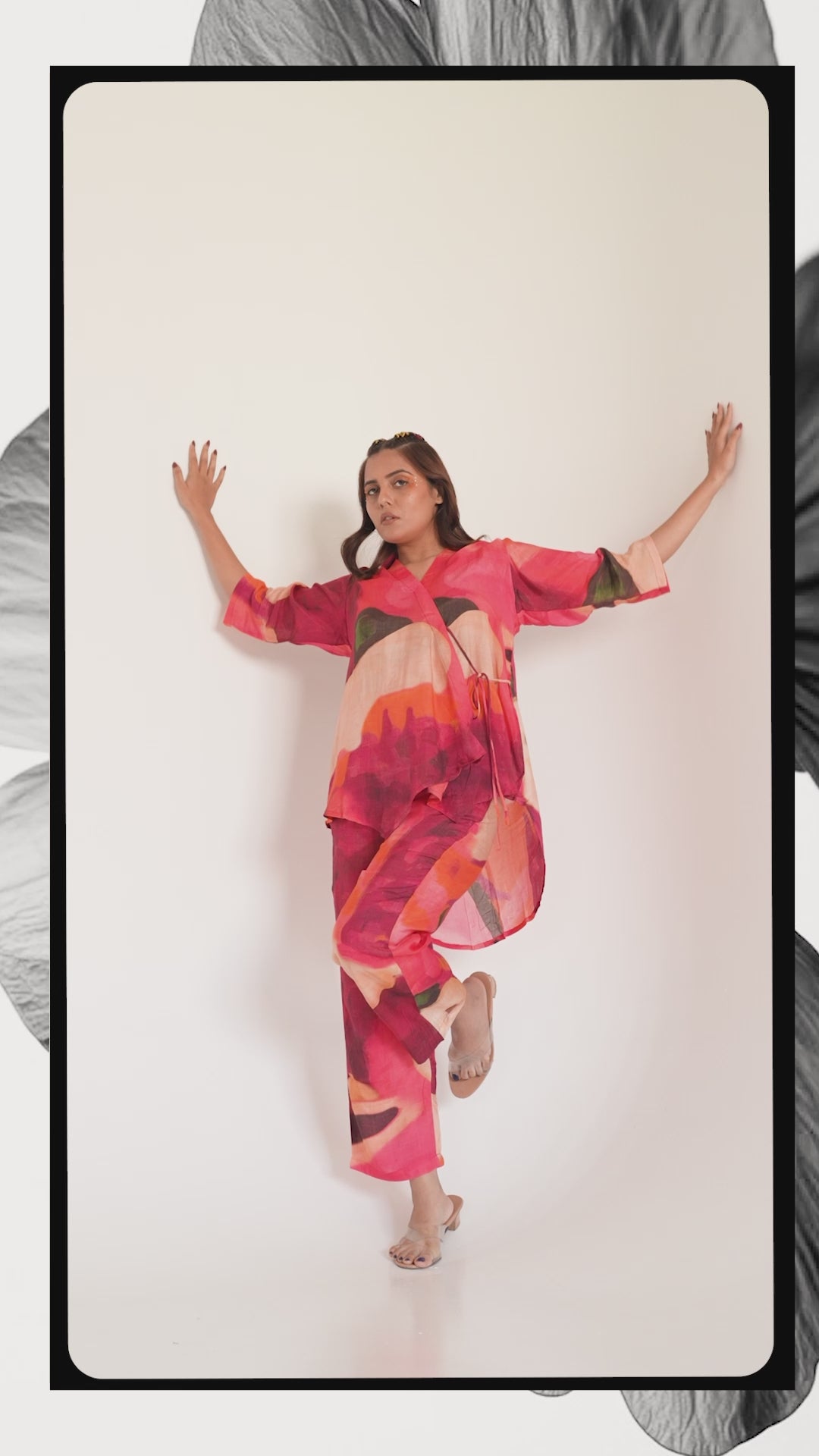 Cherry Hued Muslin Coord Set