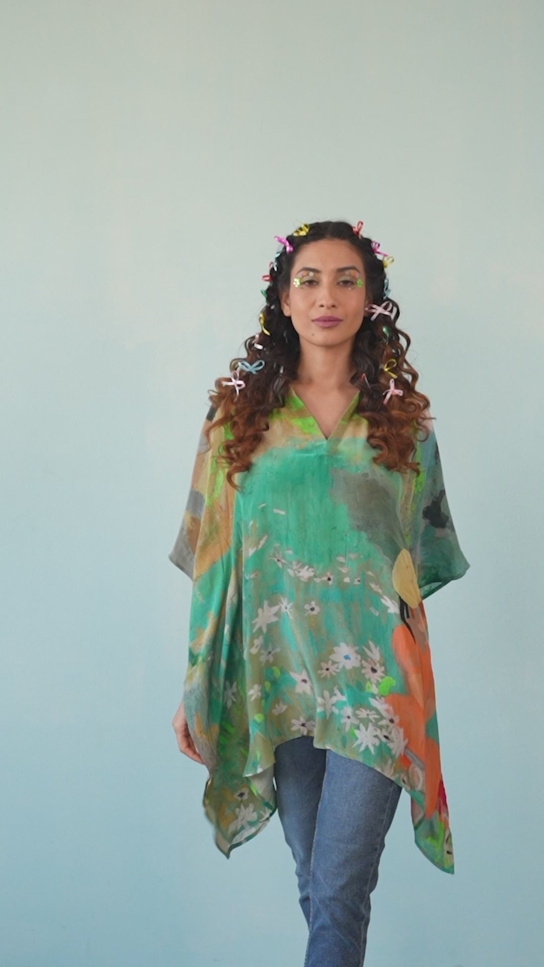 Matilda Crepe Kaftan Top