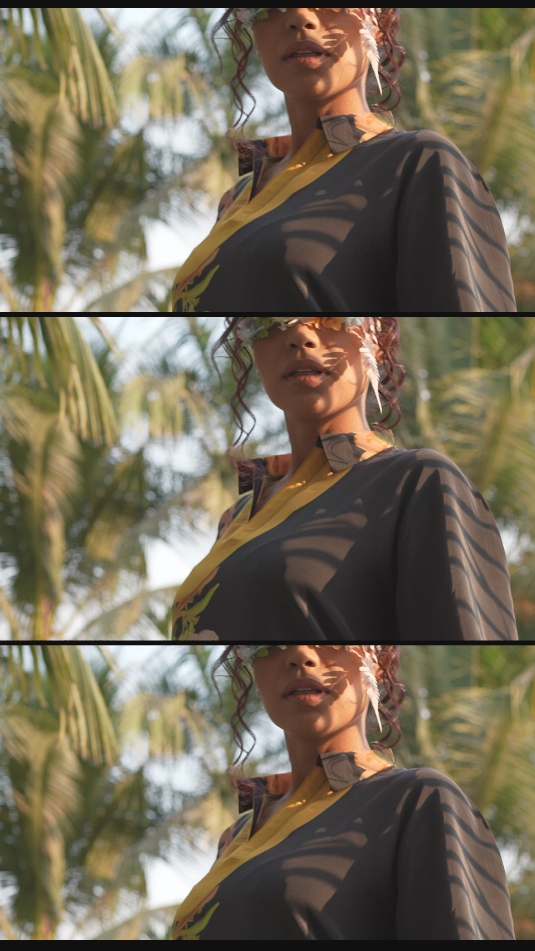 Sunflower Crepe Kaftan Top